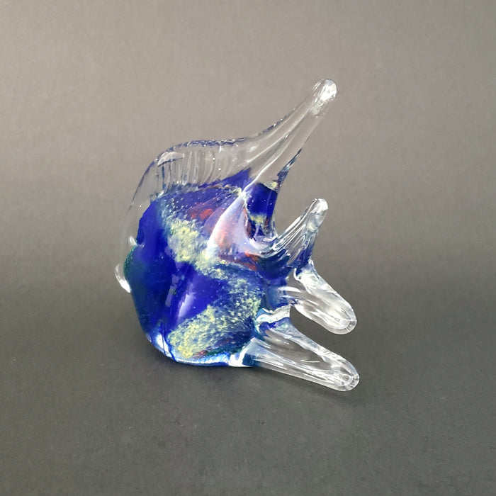 Pair of Art Glass Tropical Fish Figurines Sculpture Home Decor
