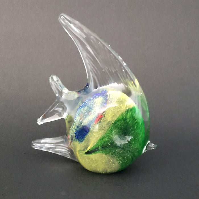 Pair of Art Glass Tropical Fish Figurines Sculpture Home Decor