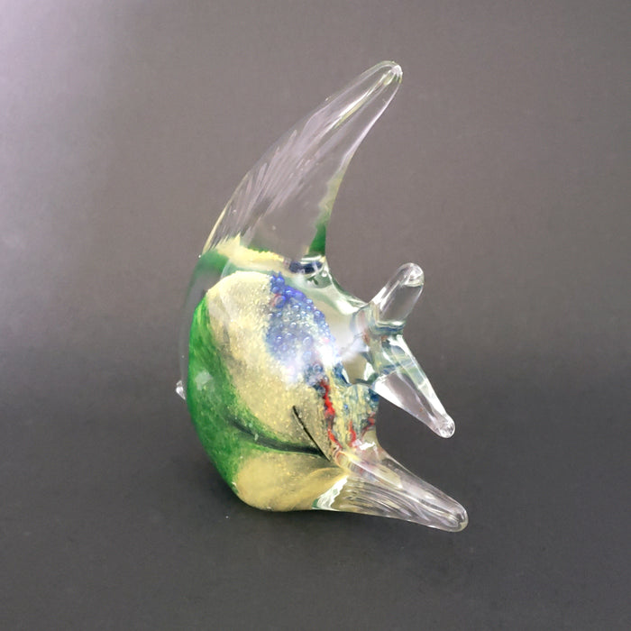 Pair of Art Glass Tropical Fish Figurines Sculpture Home Decor