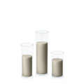 Pale Eucalypt 5cm Pillar in 5.8cm Glass, Med - Set of 6