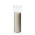 Pale Eucalypt 7cm x 20cm Pillar in 8cm x 25cm Glass Pack of 1