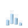 Pastel Blue 5cm Pillar in 5.8cm Glass, Sm - Set of 6