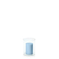 Pastel Blue 5cm x 7.5cm Pillar in 8cm x 10cm Glass Pack of 1