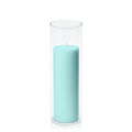 Pastel Teal 7cm x 20cm Pillar in 8cm x 25cm Glass Pack of 1