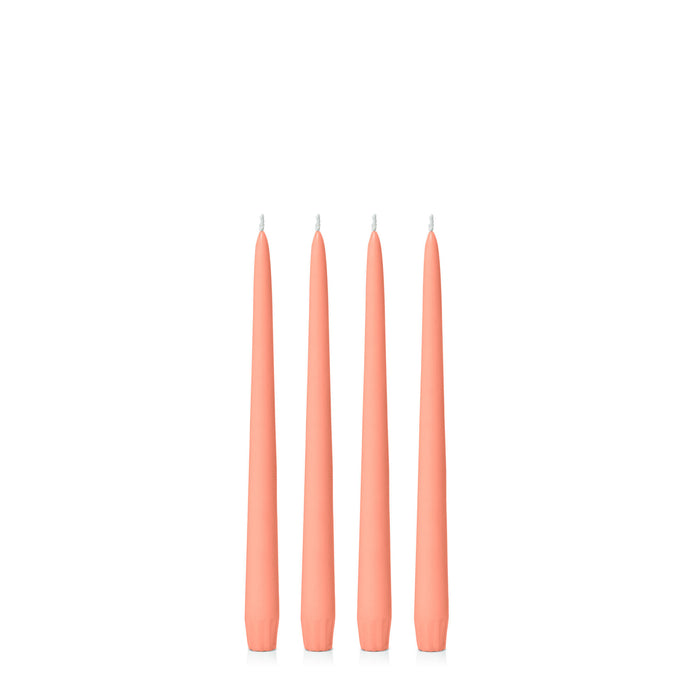 Peach 25cm Taper Candles Pack of 4