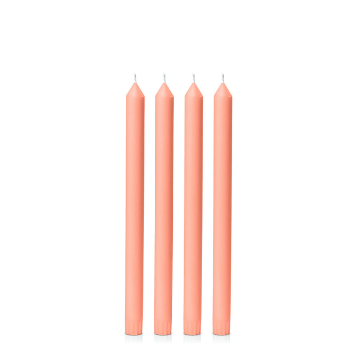 Peach 30cm Dinner Candles Pack of 4