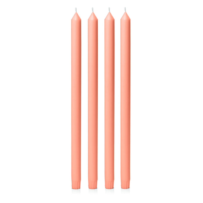 Peach 40cm Dinner Candles Pack of 4
