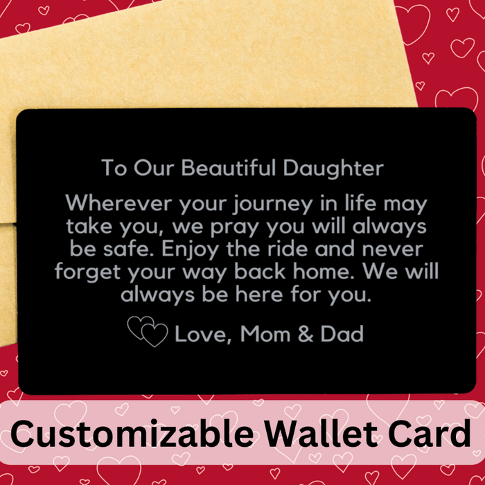 Personalized Engraved Wallet Card For Her: Wherever Your Journey In Life...