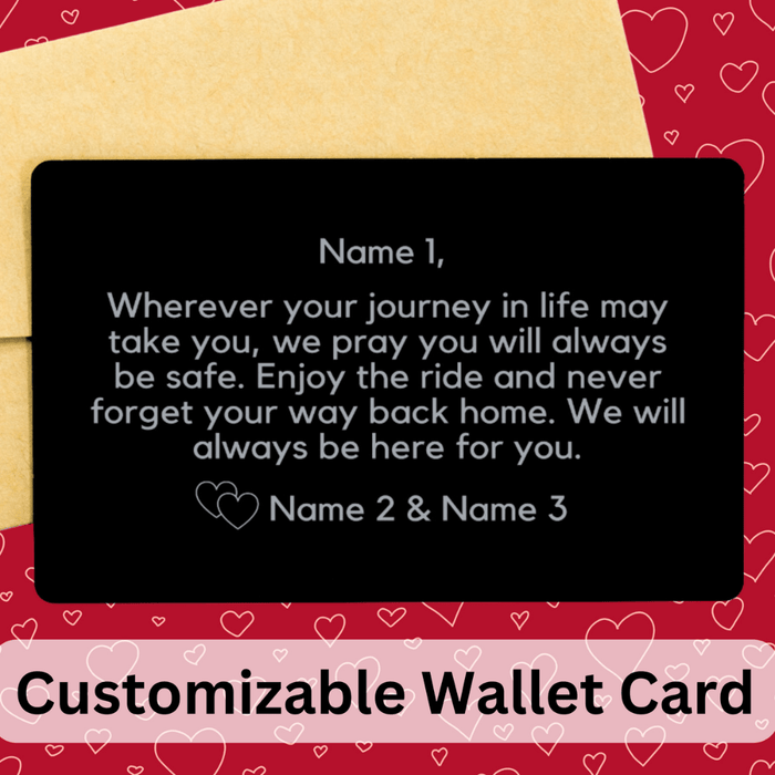 Personalized Engraved Wallet Card For Her: Wherever Your Journey In Life...