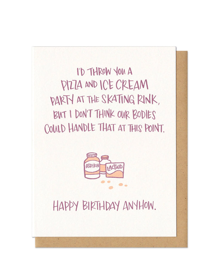 Pizza & Ice Cream Party - Birthday Card
