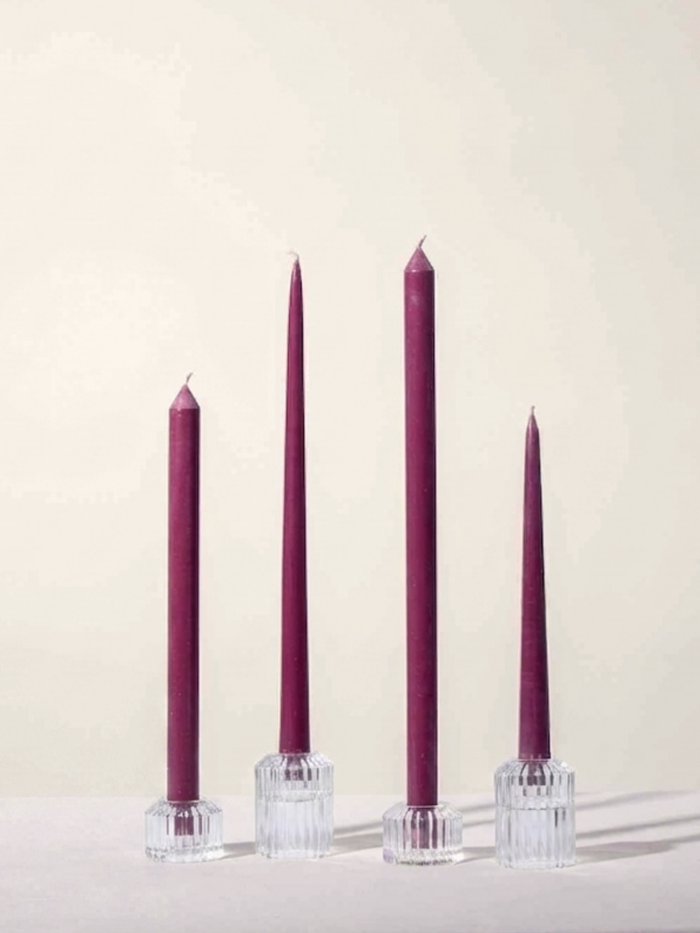 Plum 30cm Dinner Candles