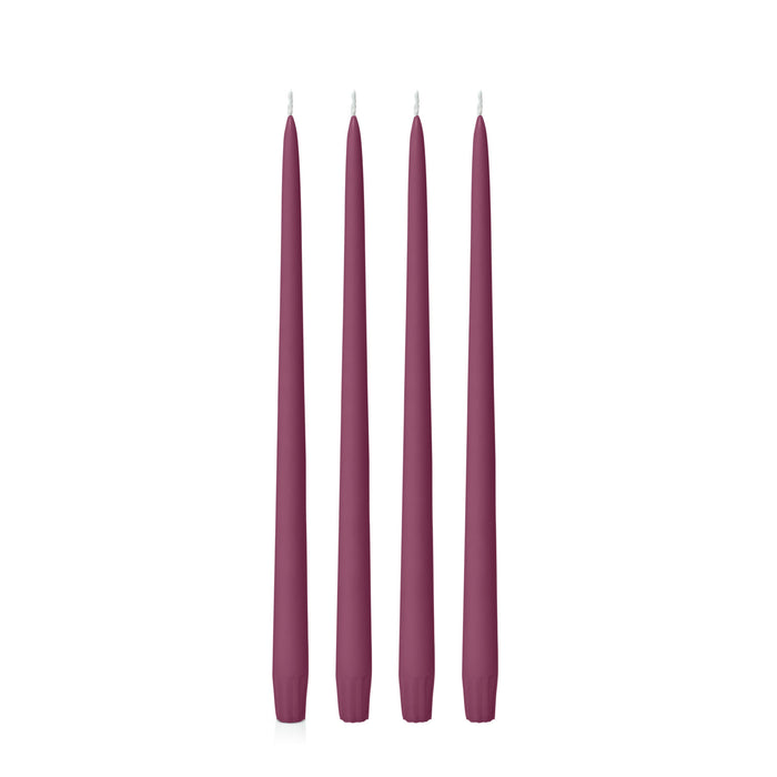 Plum 35cm Taper Candles