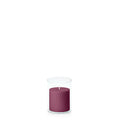 Plum 7cm x 7cm Pillar in 8cm x 10cm Glass Pack of 1