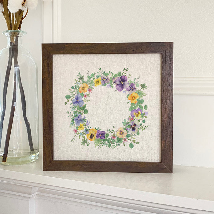 Potted Hyacinths - Spring Framed Sign
