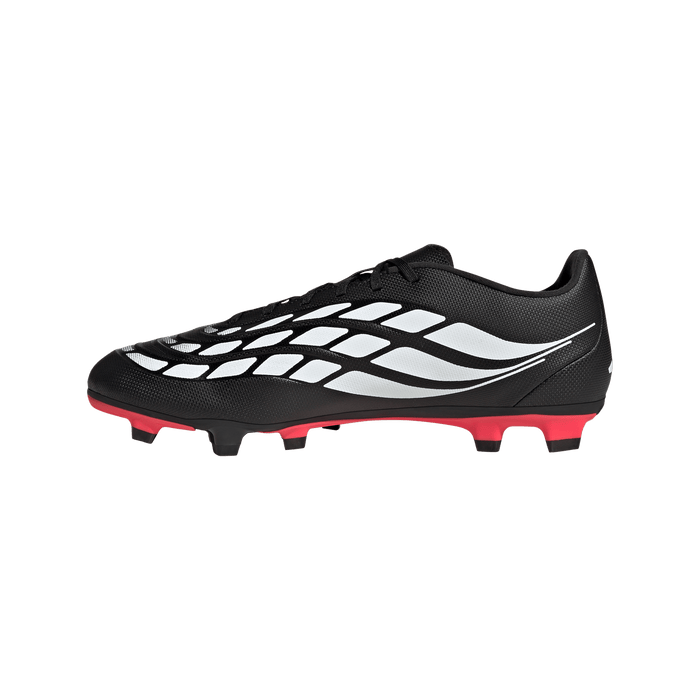 adidas PREDATOR CLUB Firm Ground/Multi Ground Soccer Boots | Core Black / Cloud White / Lucid Red | Men's