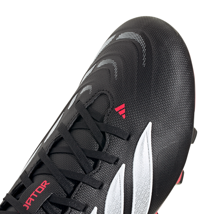 adidas PREDATOR CLUB Firm Ground/Multi Ground Soccer Boots | Core Black / Cloud White / Lucid Red | Men's