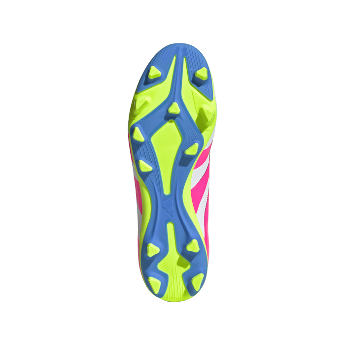 adidas PREDATOR CLUB Firm/Multi-Ground Soccer Cleats | Cloud White / Lucid Pink / Lucid Lemon | Men's