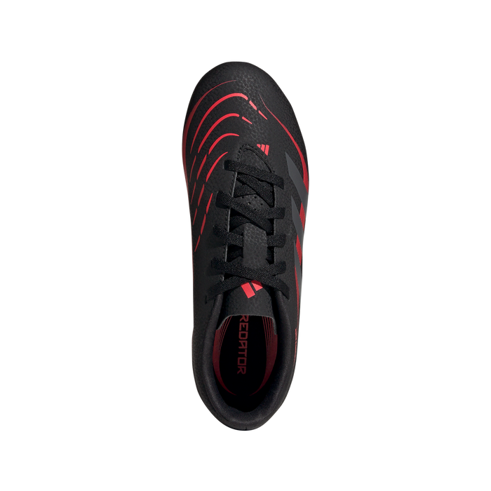 adidas Predator Club Firm/Multi-Ground Soccer Cleats | Core Black / Grey Four / Lucid Red | Kid's