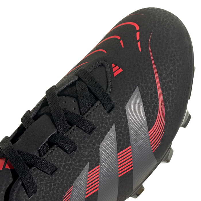 adidas Predator Club Firm/Multi-Ground Soccer Cleats | Core Black / Grey Four / Lucid Red | Kid's