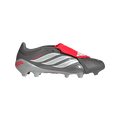adidas Predator League Fold-Over Tongue FG Soccer Cleats | Iron Metallic / Red | Men's