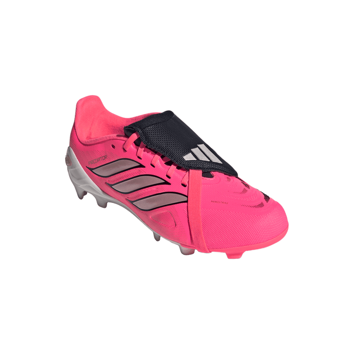 adidas PREDATOR LEAGUE Fold-Over Tongue Firm Ground Soccer Cleats | Solar Turbo / Iron Metallic / Core Black | Kid's