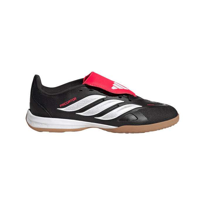 adidas Predator League Fold-Over Tongue Indoor Soccer Shoes | Core Black / Cloud White / Lucid Red | Kid's