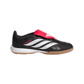 adidas Predator League Fold-Over Tongue Indoor Soccer Shoes | Core Black / Cloud White / Lucid Red | Kid's