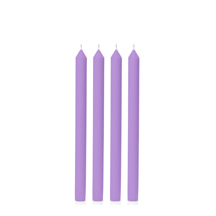 Purple 30cm Dinner Candles Pack of 4