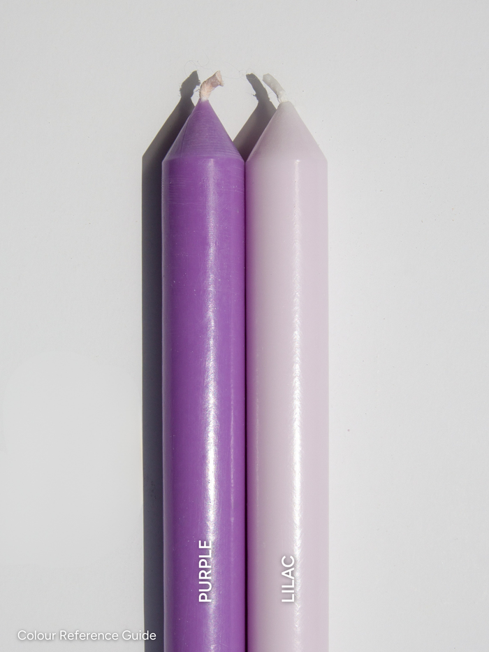 Purple 30cm Dinner Candles Pack of 96