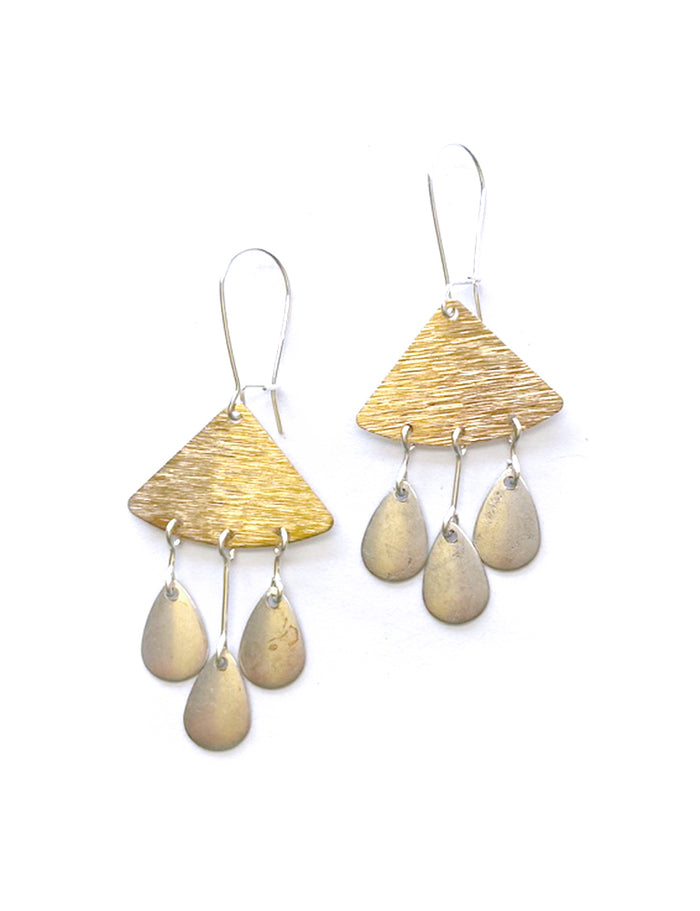 Rain Cloud Mixed Metal Earrings