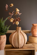Ribbed Terracotta Vase