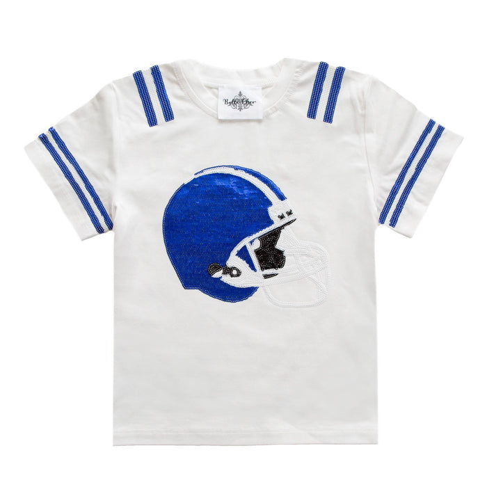Royal Blue and White Helmet Shirt