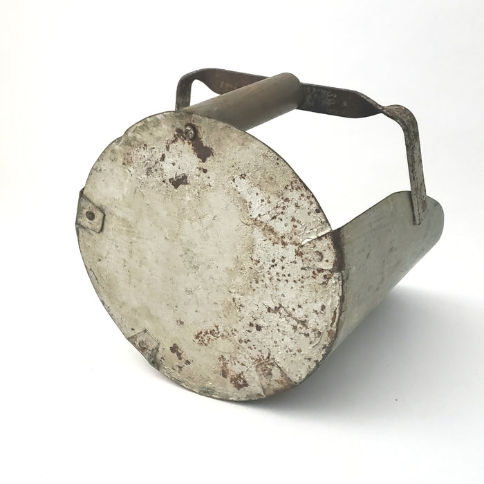 Rustic Metal Farm Grain Feed Scoop Wooden Grip Handle