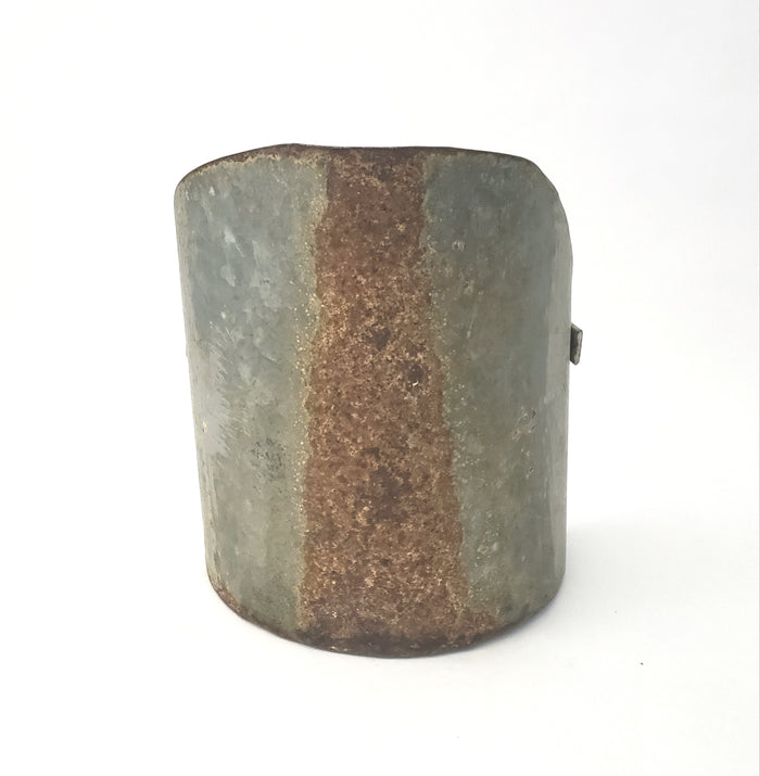 Rustic Metal Farm Grain Feed Scoop Wooden Grip Handle