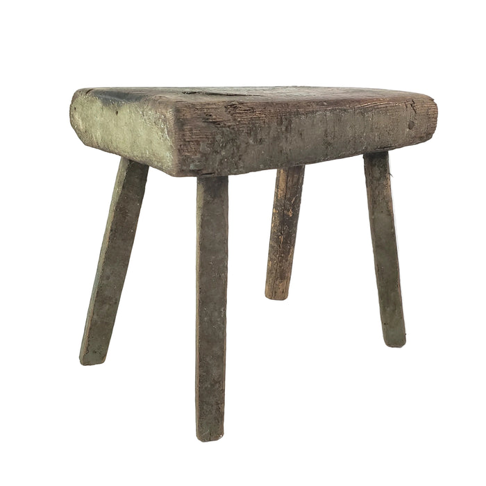 Rustic Primitive Wooden Peg Leg Stool Americana Farmhouse Accent