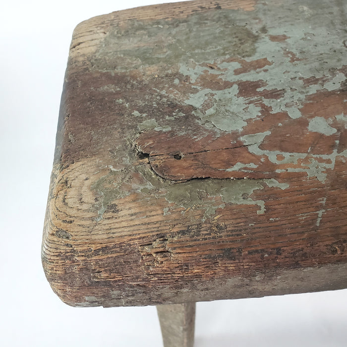 Rustic Primitive Wooden Peg Leg Stool Americana Farmhouse Accent