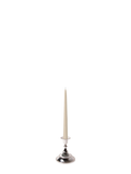 Sandstone 25cm Taper Candles with Small Antique Silver Juliette Candle Holders - Set of 12 Pack of 12