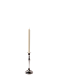Sandstone 30cm Dinner Candles with Medium Antique Silver Juliette Candle Holders - Set of 12 Pack of 12