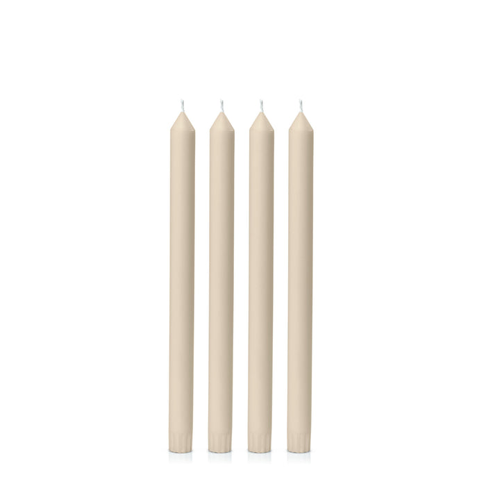 Sandstone 30cm Dinner Candles Pack of 4