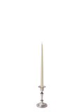Sandstone 35cm Taper Candles with Medium Antique Silver Eloise Candle Holders - Set of 12 Pack of 12