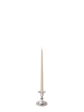 Sandstone 35cm Taper Candles with Small Antique Silver Eloise Candle Holders - Set of 12 Pack of 12