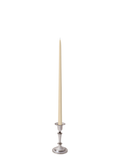 Sandstone 45cm Taper Candles with Medium Antique Silver Eloise Candle Holders - Set of 6 Pack of 6