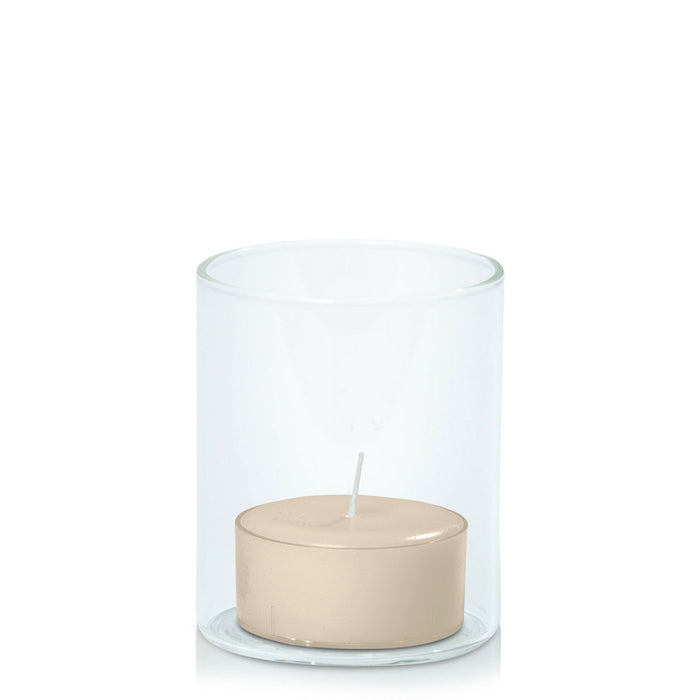 Sandstone Tealight in 5.8cm x 7cm Glass - Set of 96
