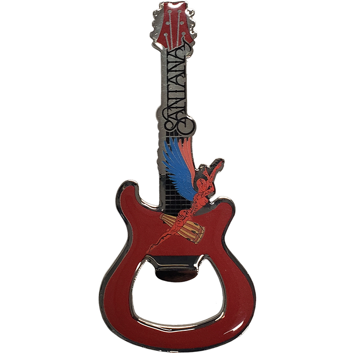 Santana - Bottle Opener Magnet - Red