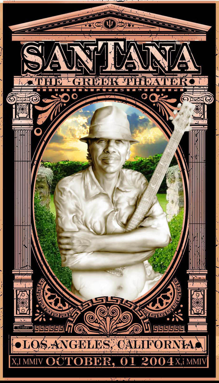 Santana Individual 2004 Greek Theatre Poster - October 1, 2004