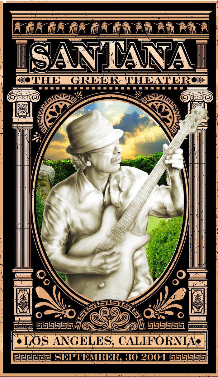 Santana Individual 2004 Greek Theatre Poster - October 2, 2004