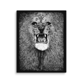 Santana's Iconic White Lion on Canvas