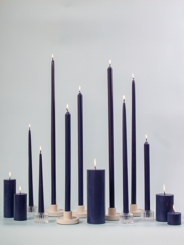 Sapphire 25cm Taper Candles Pack of 4