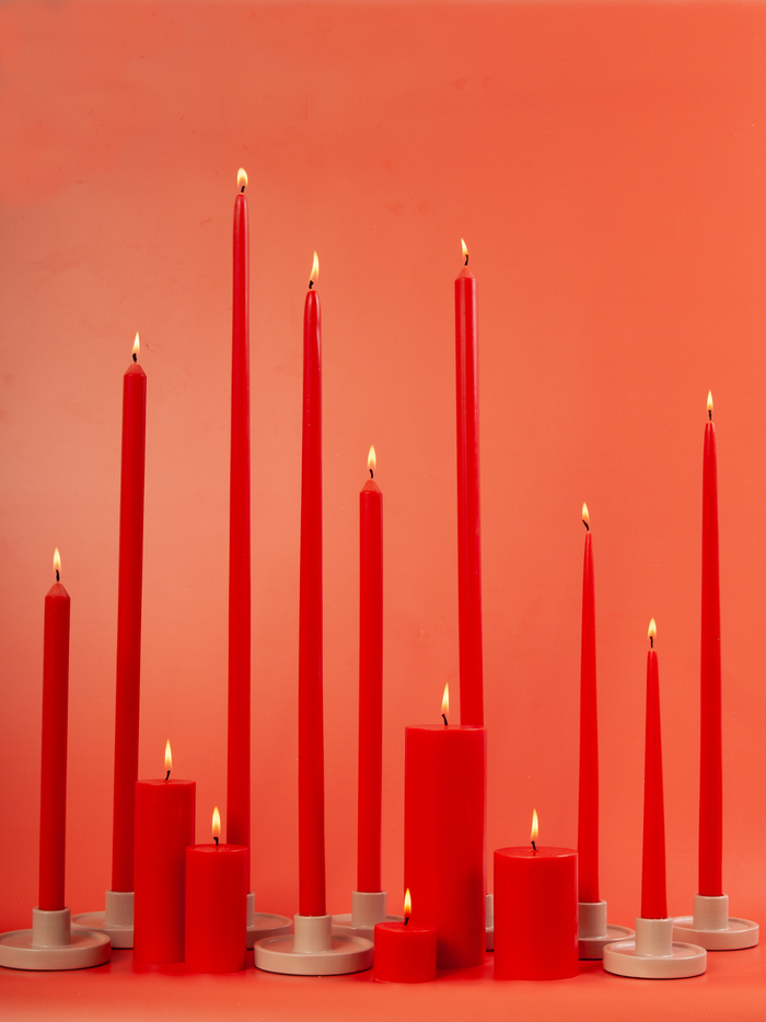 Scarlet 5cm x 10cm Slim Pillar Pack of 1