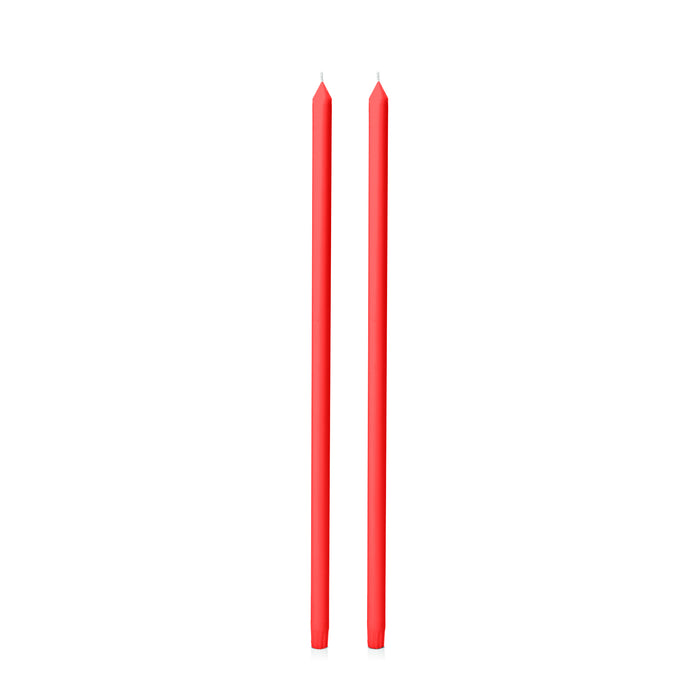 Scarlet 60cm Dinner Candles Pack of 2